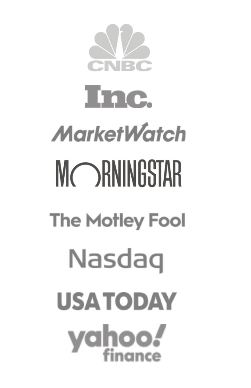 CNBC, Inc., MarketWatch, Morningstar, The Motley Fool, Nasdaq, USA Today, Yahoo Finance